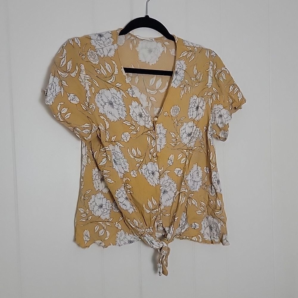 Yellow floral top  